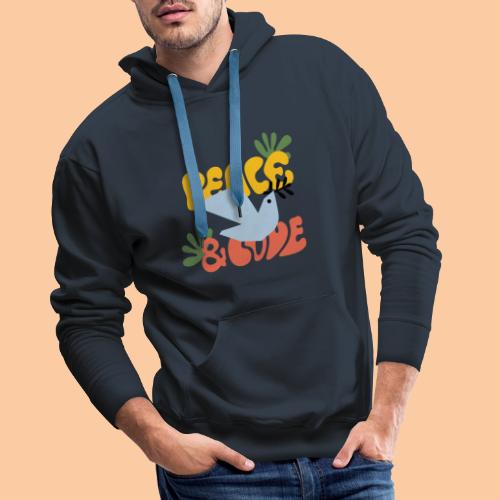 Peace, a dove of peace and love - Men's Premium Hoodie