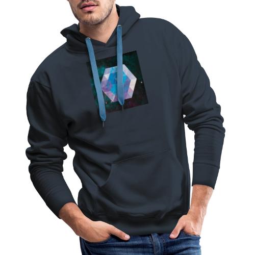 Galaxie hexagone - Sweat-shirt à capuche Premium Homme