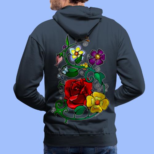 Flowers - Sweat-shirt à capuche Premium Homme
