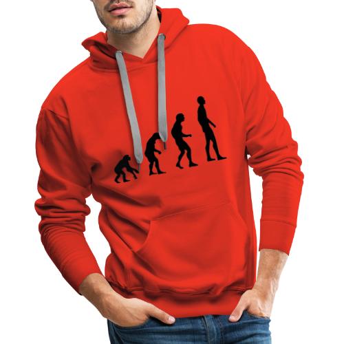 Du singe a l'homme - Sweat-shirt à capuche Premium pour hommes