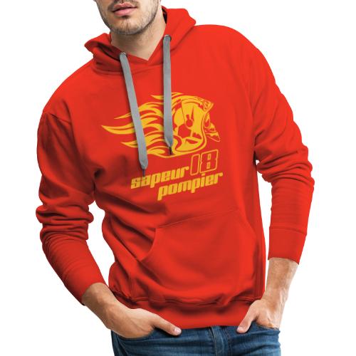 casque sp flamme 1 18b - Sweat-shirt à capuche Premium pour hommes