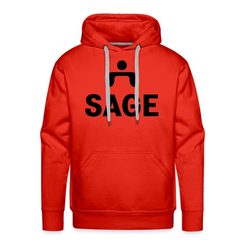 SAGE Logo mit Name - Männer Premium Hoodie