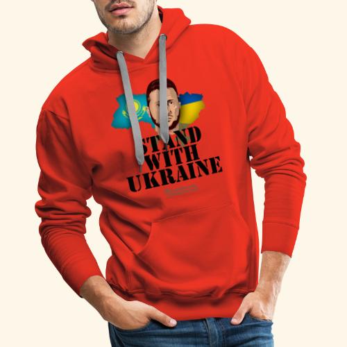 Ukraine Kasachstan Unterstützer Merch - Männer Premium Hoodie