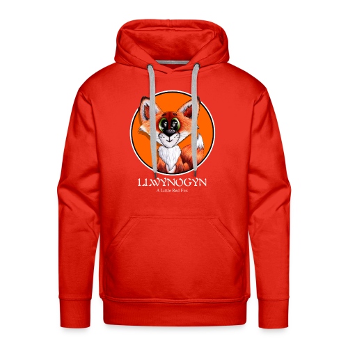 llwynogyn - a little red fox (white) - Bluza męska Premium z kapturem