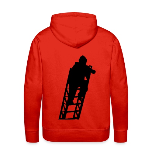 Un Sapeur Pompier sur échelle - Sweat-shirt à capuche Premium pour hommes