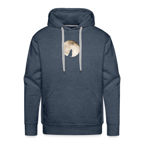 The wolf with the moon - Sweat-shirt à capuche Premium Homme