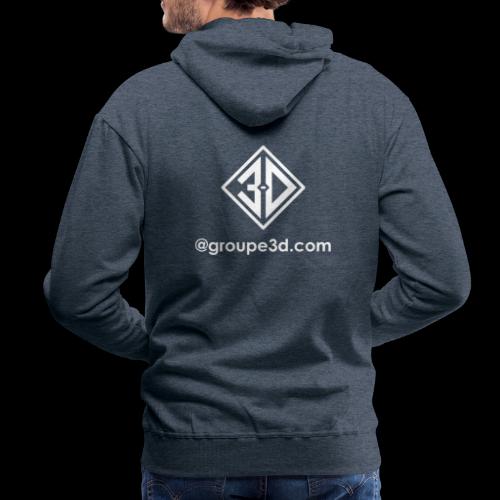 logo groupe3d com - Sweat-shirt à capuche Premium Homme