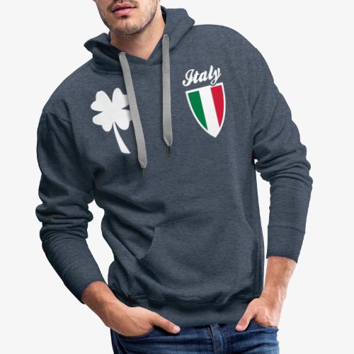 Italia Emblema sport 3C - Felpa con cappuccio premium da uomo