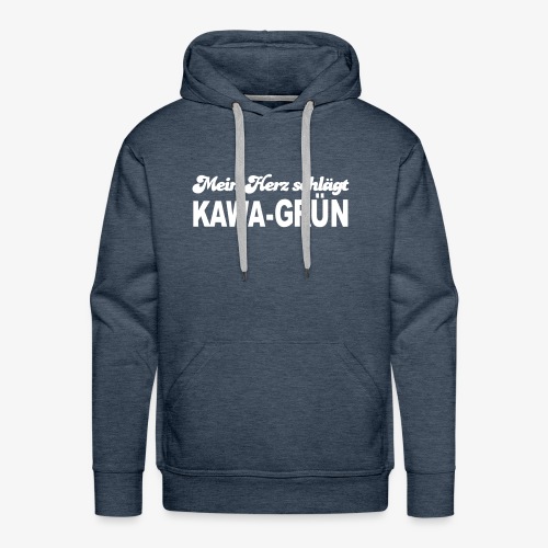 Mein Herz schlägt KAWA GRÜN - Männer Premium Hoodie