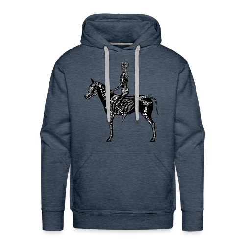 Scheletro equestre - Felpa con cappuccio premium da uomo