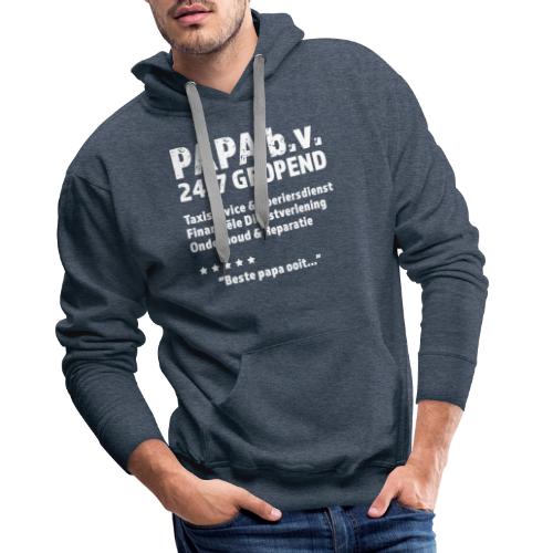 Papa b.v. grappig shirt voor vaderdag - Mannen Premium hoodie