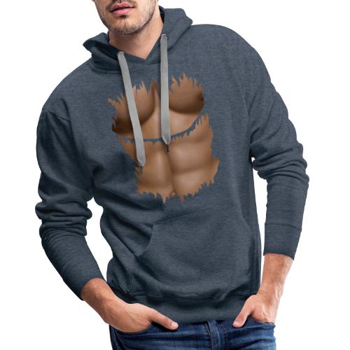 t shirt tablette chocolat abdominaux abdos - Sweat-shirt à capuche Premium pour hommes