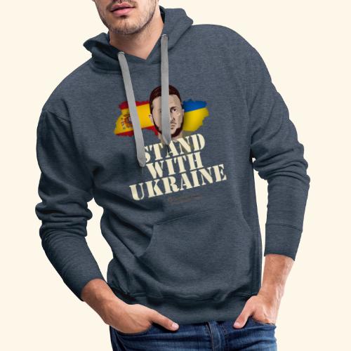 Ukraine Spanien Unterstützer T-Shirt Design - Männer Premium Hoodie