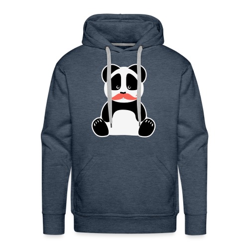 Panda Bär Moustache Nerd - Männer Premium Hoodie