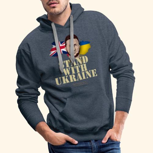 Ukraine Great Britain Stand with Ukraine - Männer Premium Hoodie