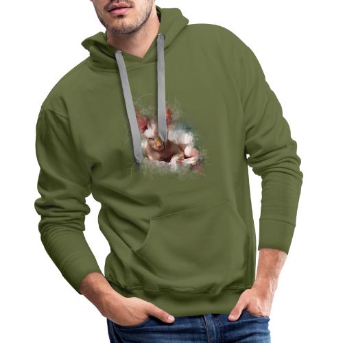 Sphynx peinture watercolor -by- Wyll-Fryd - Sweat-shirt à capuche Premium pour hommes