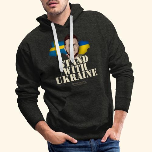 Ukraine Sverige Stand with Ukraine - Männer Premium Hoodie