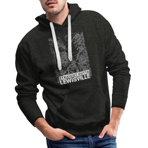 Straight Outta Lewisville city map and streets - Men's Premium Hoodie