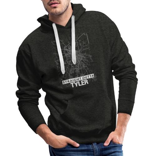 Straight Outta Tyler city map and streets - Men's Premium Hoodie