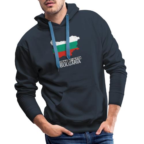 Straight Outta Bulgaria country map - Men's Premium Hoodie