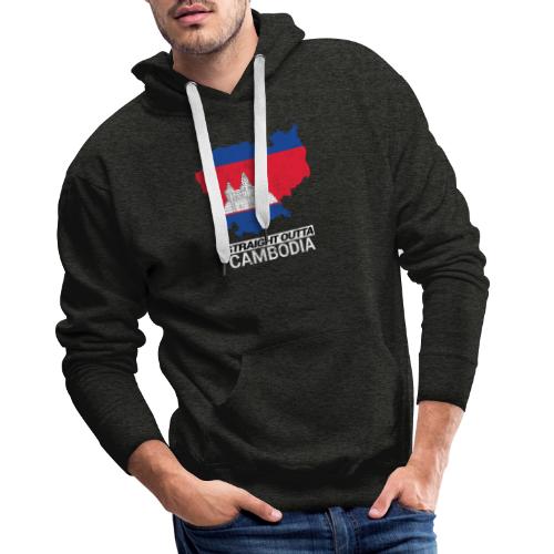 Straight Outta Cambodia country map - Men's Premium Hoodie