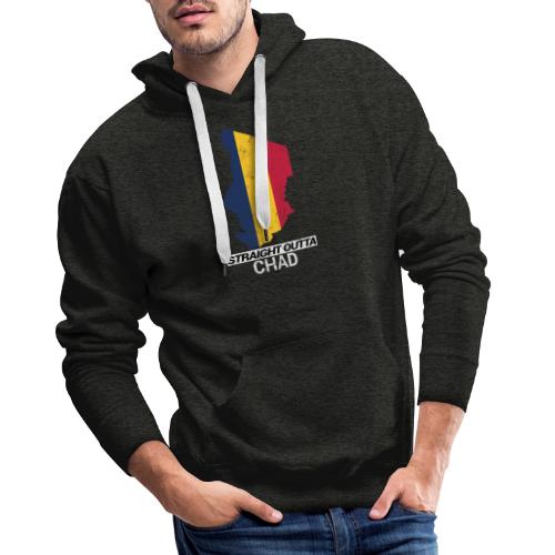 Straight Outta Chad (Tchad) country map & flag - Men's Premium Hoodie