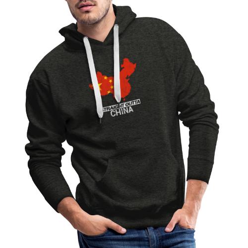 Straight Outta China country map - Men's Premium Hoodie