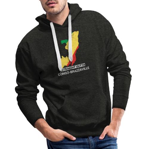 Straight Outta Republic of the Congo country map - Men's Premium Hoodie