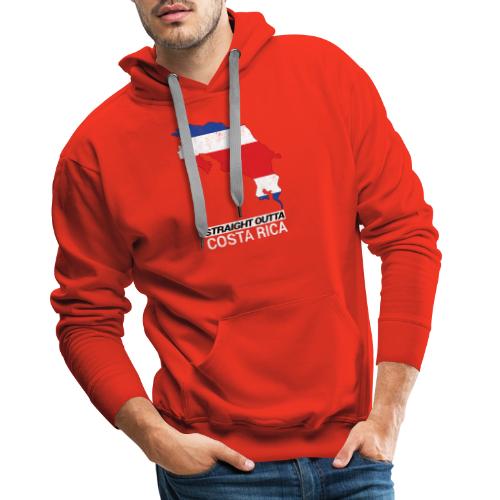 Straight Outta Costa Rica country map &flag - Men's Premium Hoodie