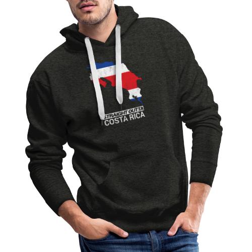 Straight Outta Costa Rica country map &flag - Men's Premium Hoodie