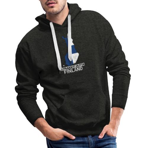 Straight Outta Finland country map - Men's Premium Hoodie