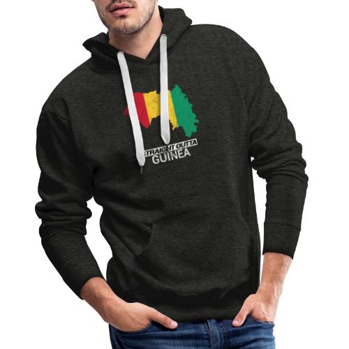 Straight Outta Guinea country map - Men's Premium Hoodie