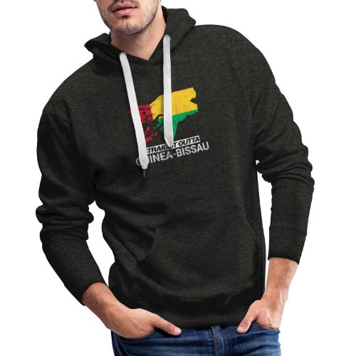 Straight Outta Guinea-Bissau country map - Men's Premium Hoodie