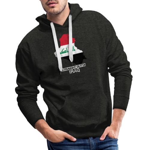 Straight Outta Iraq country map & flag - Men's Premium Hoodie