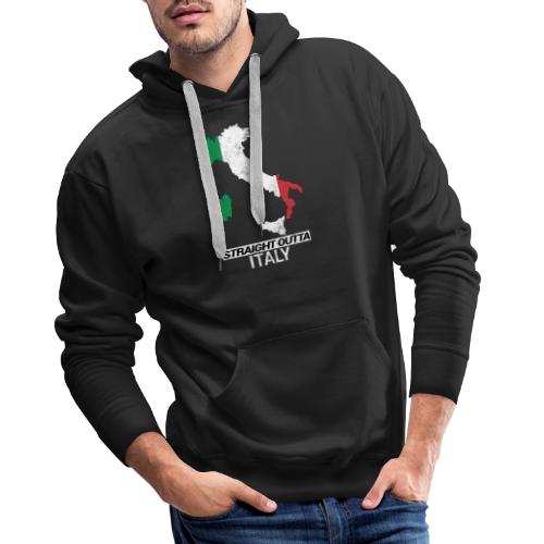 Straight Outta Italy (Italia) country map flag - Men's Premium Hoodie