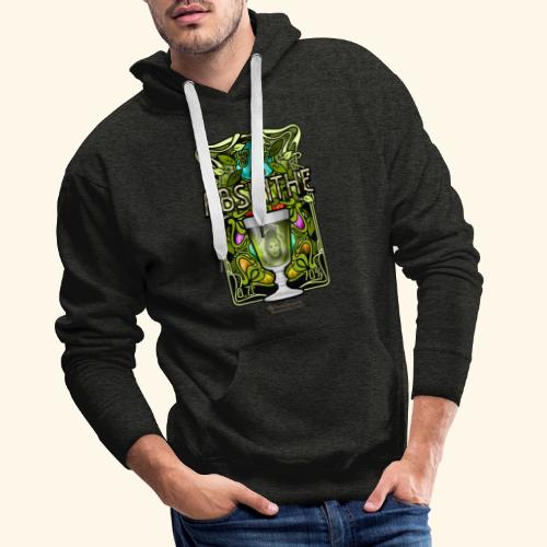 Absinthe T-Shirt Design Tiffanyglas Grüne Fee - Männer Premium Hoodie