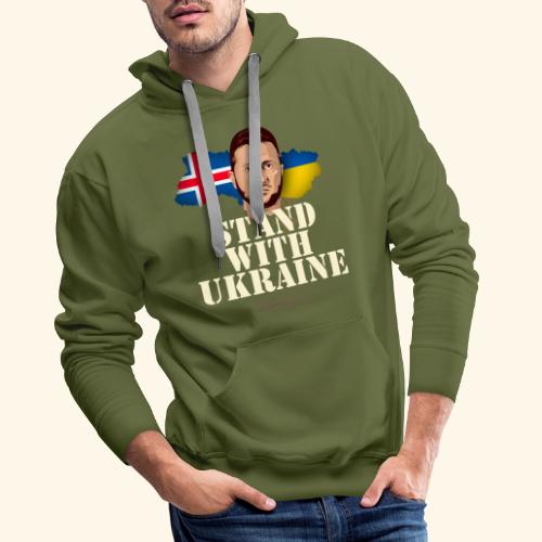 Island Stand with Ukraine - Männer Premium Hoodie
