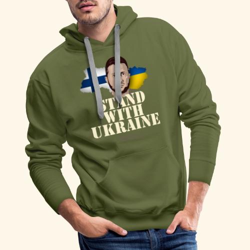 Ukraine Suomi Stand with Ukraine - Männer Premium Hoodie