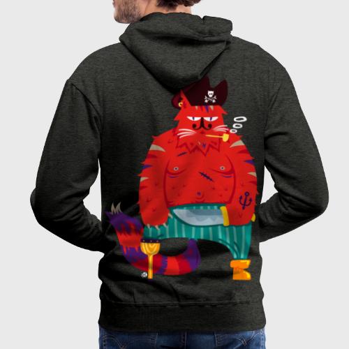 Chat Pirate - Sweat-shirt à capuche Premium Homme