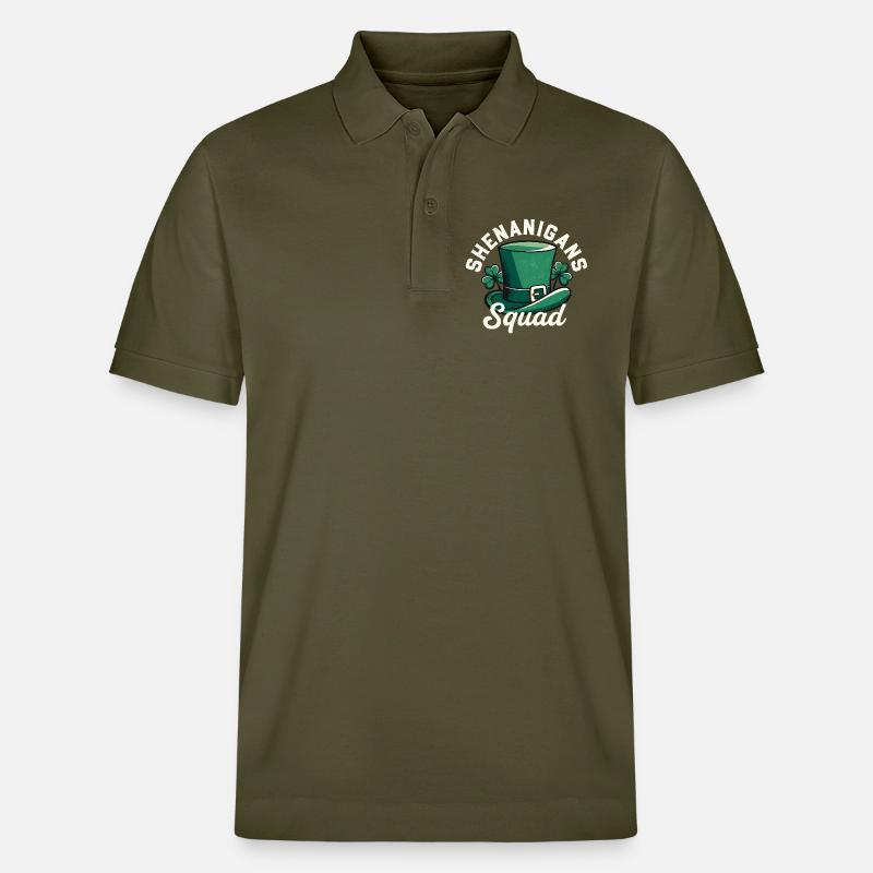 Shenanigans Squad Leprechaun-Hut - Stanley/Stella Unisex Bio-Poloshirt PREPSTER - Khaki