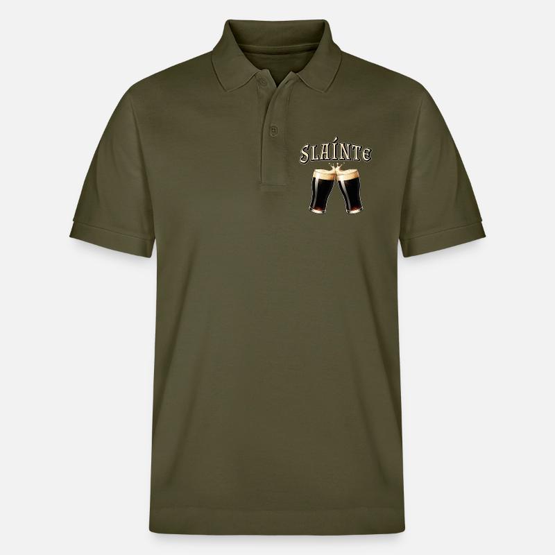 Sláinte - Irischer Trinkspruch mit Bier - Stanley/Stella Unisex Bio-Poloshirt PREPSTER - Khaki