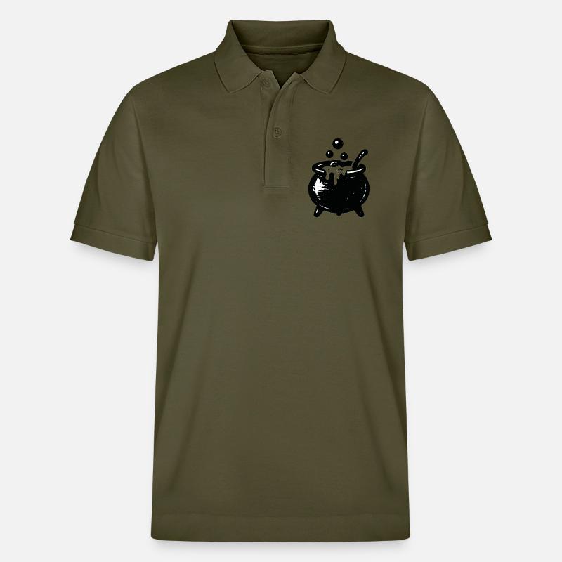 Chaudron de sorcière Bubble Magic - Polo PREPSTER bio Stanley/Stella Unisexe - kaki