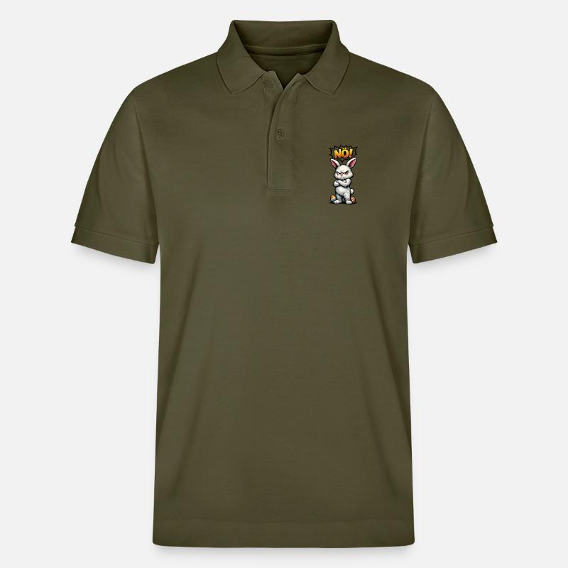 Lower Austrian Bunny Comic Easter Gift - Stanley/Stella Unisex Organic Polo Shirt PREPSTER - khaki