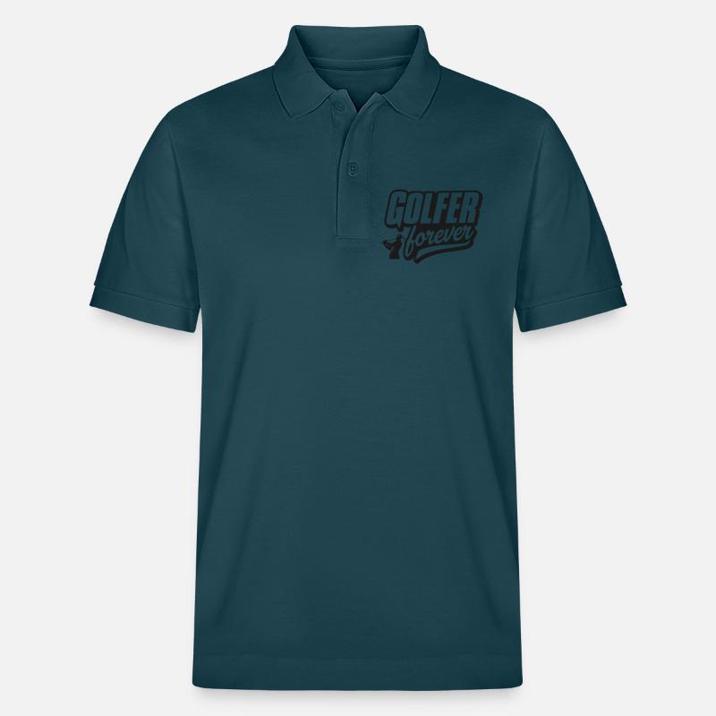 Golfer Forever Logo - Polo PREPSTER bio Stanley/Stella Unisexe - bleu pétrole foncé