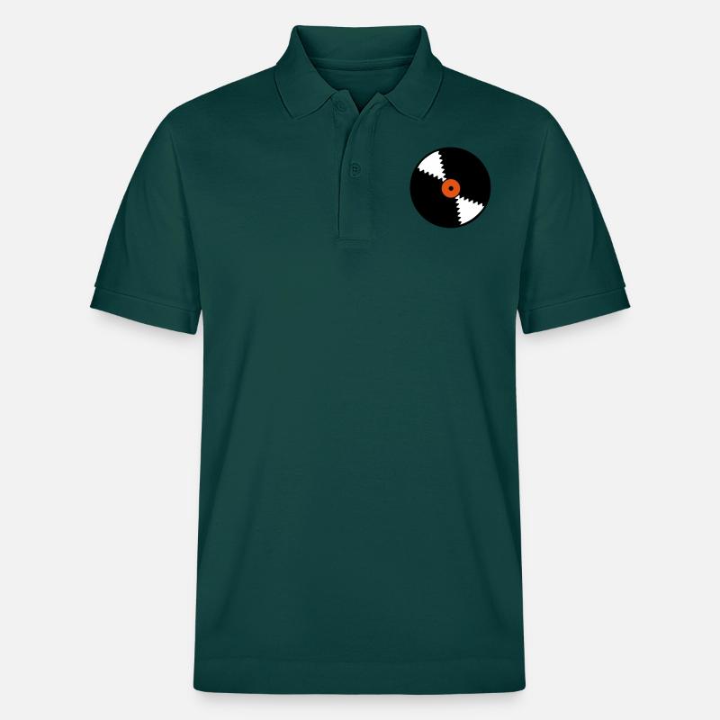 Schallplatten symbol - Stanley/Stella Unisex Bio-Poloshirt PREPSTER - Glasiertes Grün