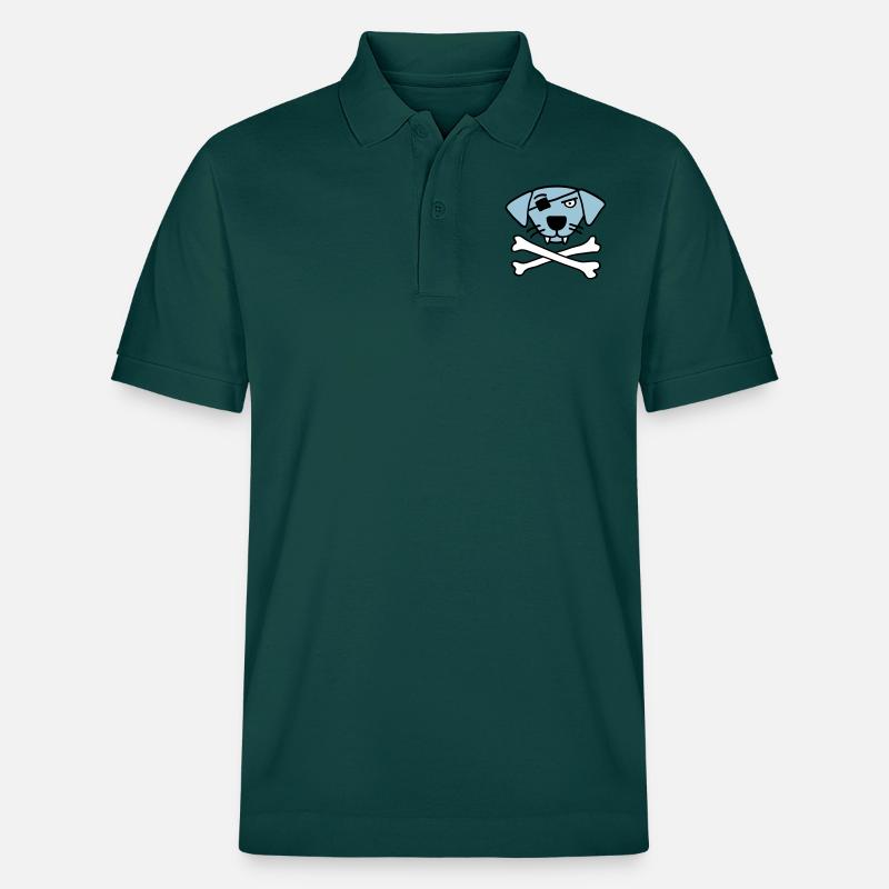 pirate_dog_042013_a_3c - Stanley/Stella Unisex Bio-Poloshirt PREPSTER - Glasiertes Grün