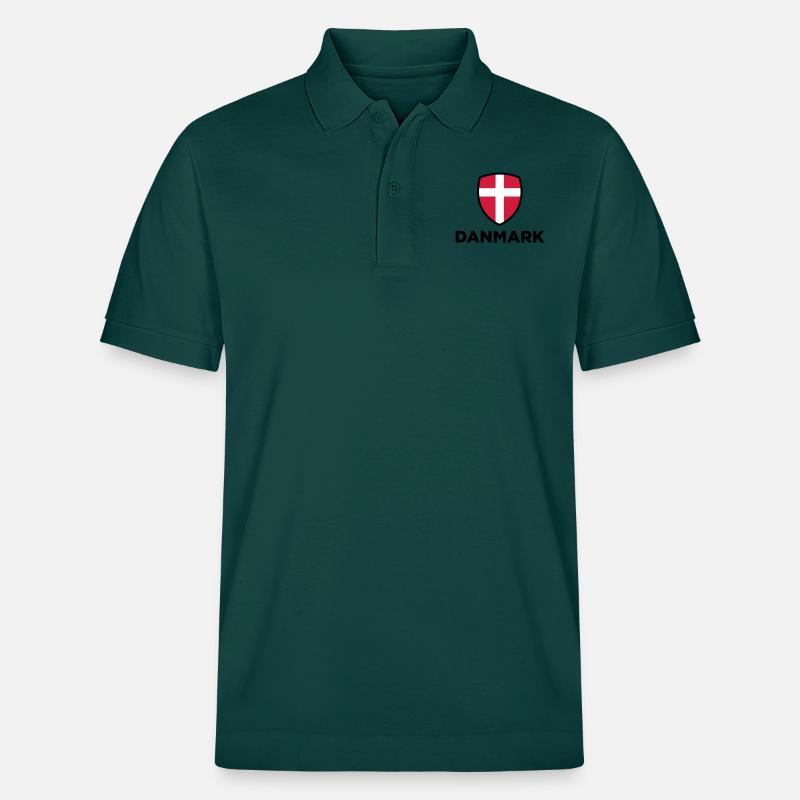 Drapeau national du Danemark - Polo PREPSTER bio Stanley/Stella Unisexe - vert vitré