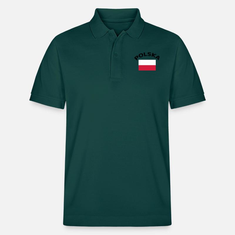 Pologne, Polska, drapeau, drapeau - Polo PREPSTER bio Stanley/Stella Unisexe - vert vitré