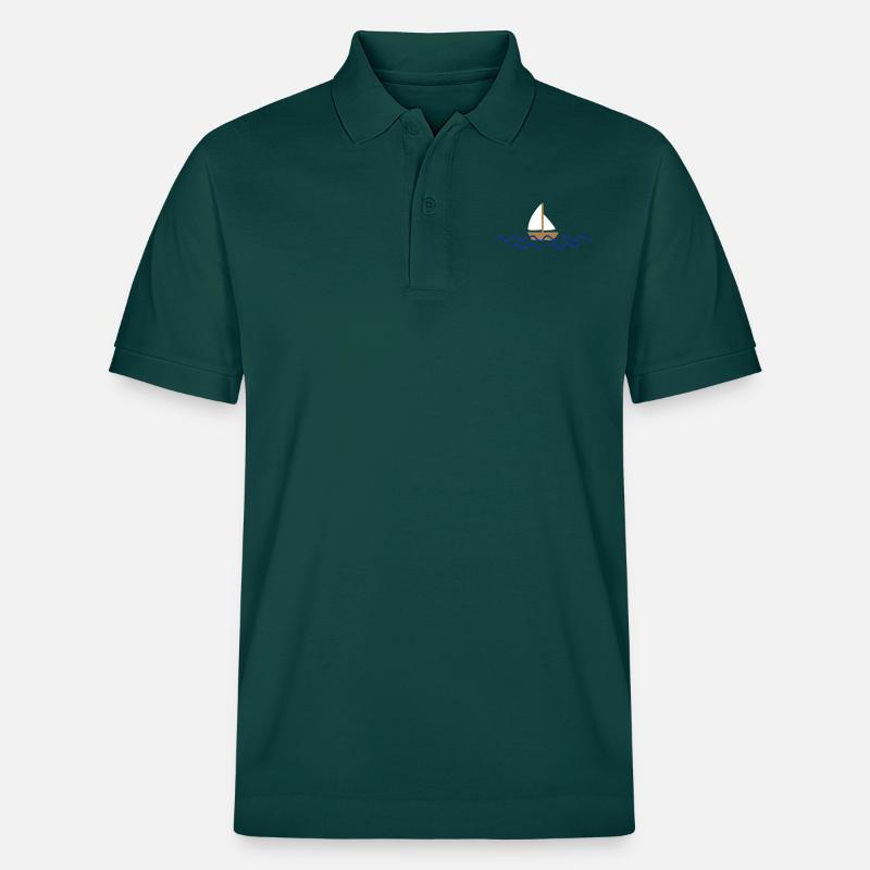 Schiff mit Wellen - Stanley/Stella Unisex Bio-Poloshirt PREPSTER - Glasiertes Grün