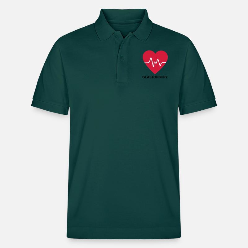 Herz Glastonbury - Stanley/Stella Unisex Bio-Poloshirt PREPSTER - Glasiertes Grün
